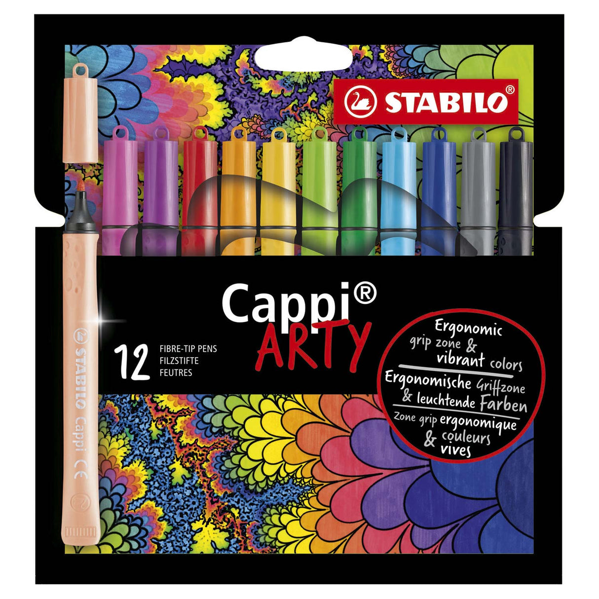 Stabilo cappi arty Filzstifte, 12 Stück im Etui