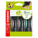 Stabilo Green Boss Pastel Markering Marker Set med 4 stykker