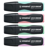 Stabilo Green Boss Pastell - Markierungsmarker - Set mit 4 Teilen