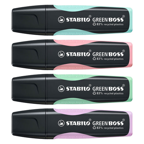 Stabilo Green Boss Pastell - Markierungsmarker - Set mit 4 Teilen
