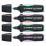 Stabilo Green Boss Pastell - Markierungsmarker - Set mit 4 Teilen