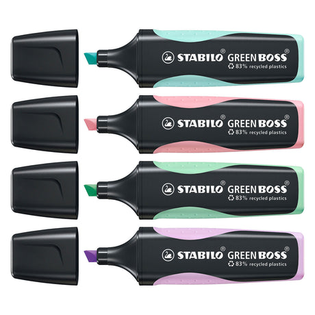 Stabilo Green Boss Pastell - Markierungsmarker - Set mit 4 Teilen