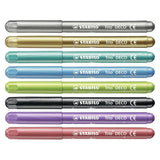 Stabilo Trio Deco - Metallic-Filzstift - Etui mit 8 Stück