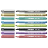 Stabilo Trio Deco - Metallic-Filzstift - Etui mit 8 Stück