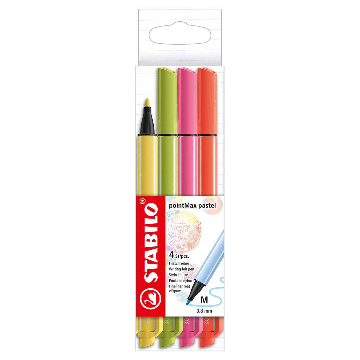 Stalo PointMax Fineliners Pastel, 4st.