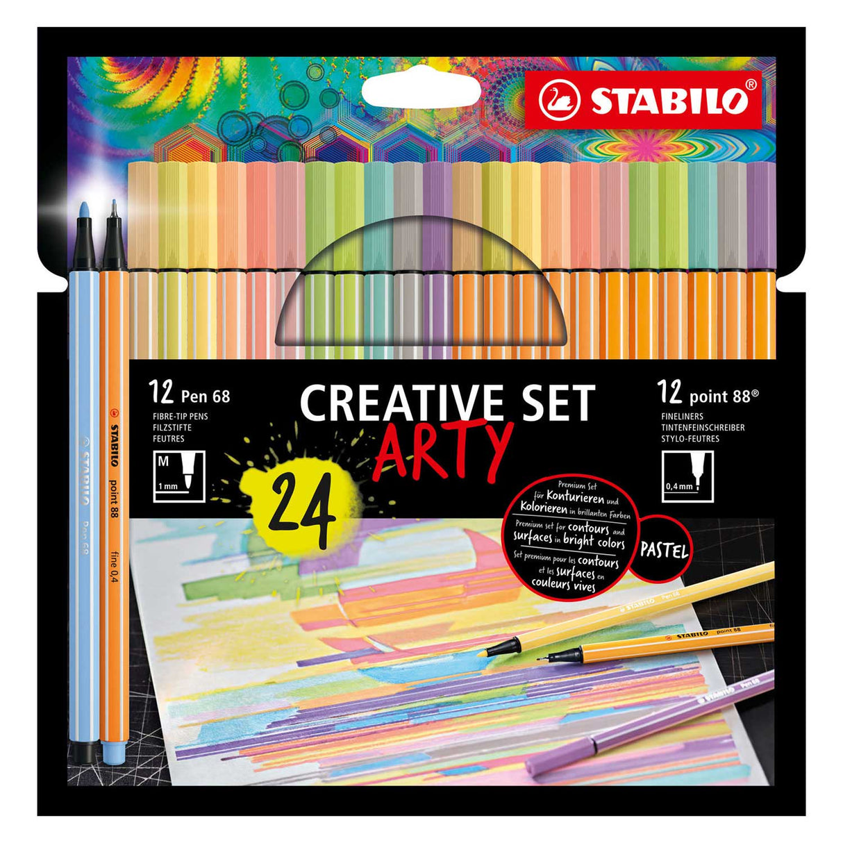 Stabilo Stabilo Set Arty Felt-Pens 68 88 24 pièces