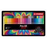 Stabilo Pen 68 Arty Metall Box Filz -Tip Stifte, 66st.