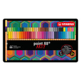 Stabilo Point 88 Arty Metal Box Fineliners, 66st.