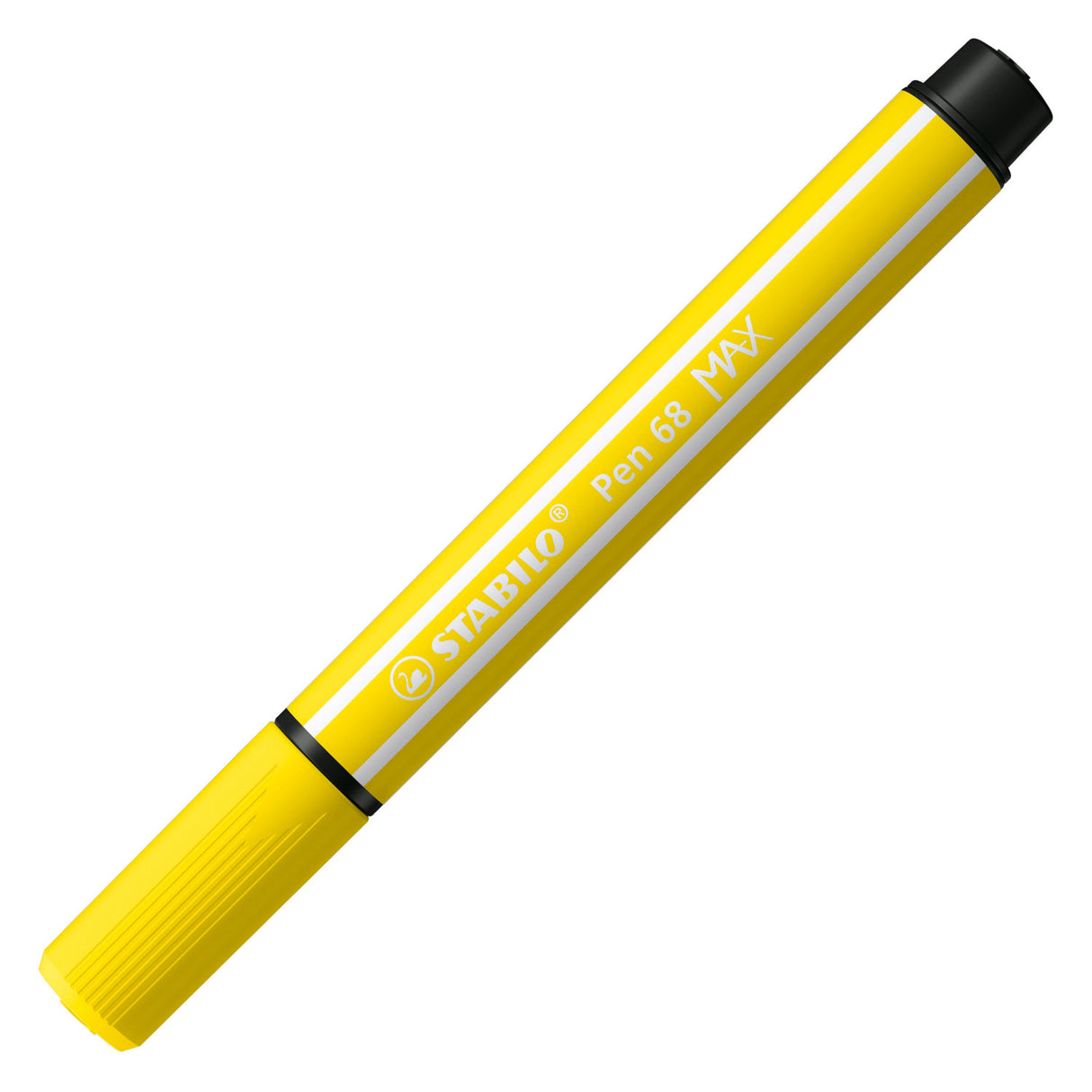 Stillo Pen 68 MAX FELT -TIP PEN avec un point de ciseau épais jaune au citron