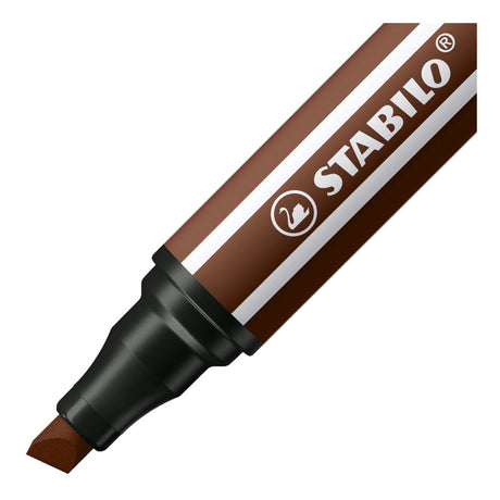 Stabilo Pen 68 max – Filzstift mit dicker Keilspitze – braun