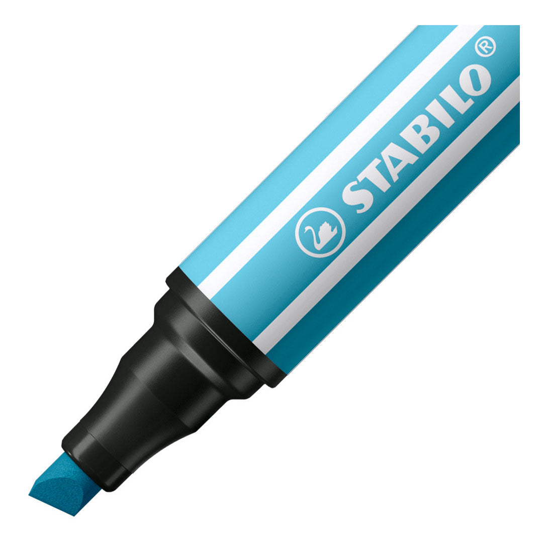 Stabilo Pen 68 Max Felt -tip Pen z debelo dleto Azure Blue