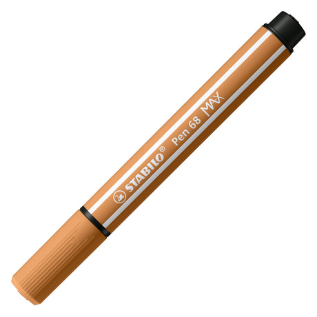 Stabilo Pen 68 max – Filzstift mit dicker Keilspitze – dunkles Ocker