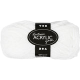 Creativ Company Acrylgarn, weiß, 50gr, 80m