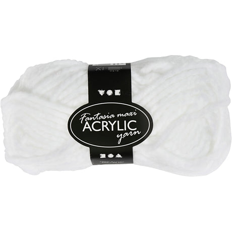 Creativ Company Fantasia Acrylgarn, L: 35 m, Maxi, weiß, 50 g 1 Knäuel