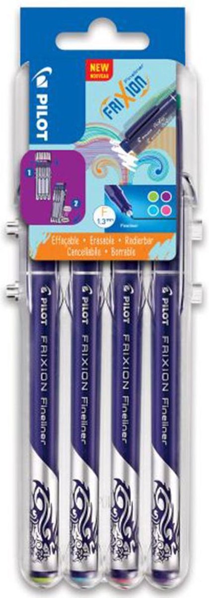 Pilot Frixion löschbares Fineliner-Set – 4 Stück in verschiedenen Farben