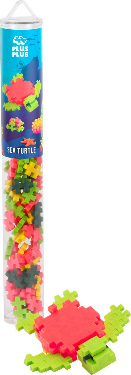 Plus-Plus Meeresschildkröte 100-teiliges Bauset Tube – 4327 – Bauspielzeug – Konstruktionsspielzeug – Set mit Bausteinen – ab 5 Jahren
