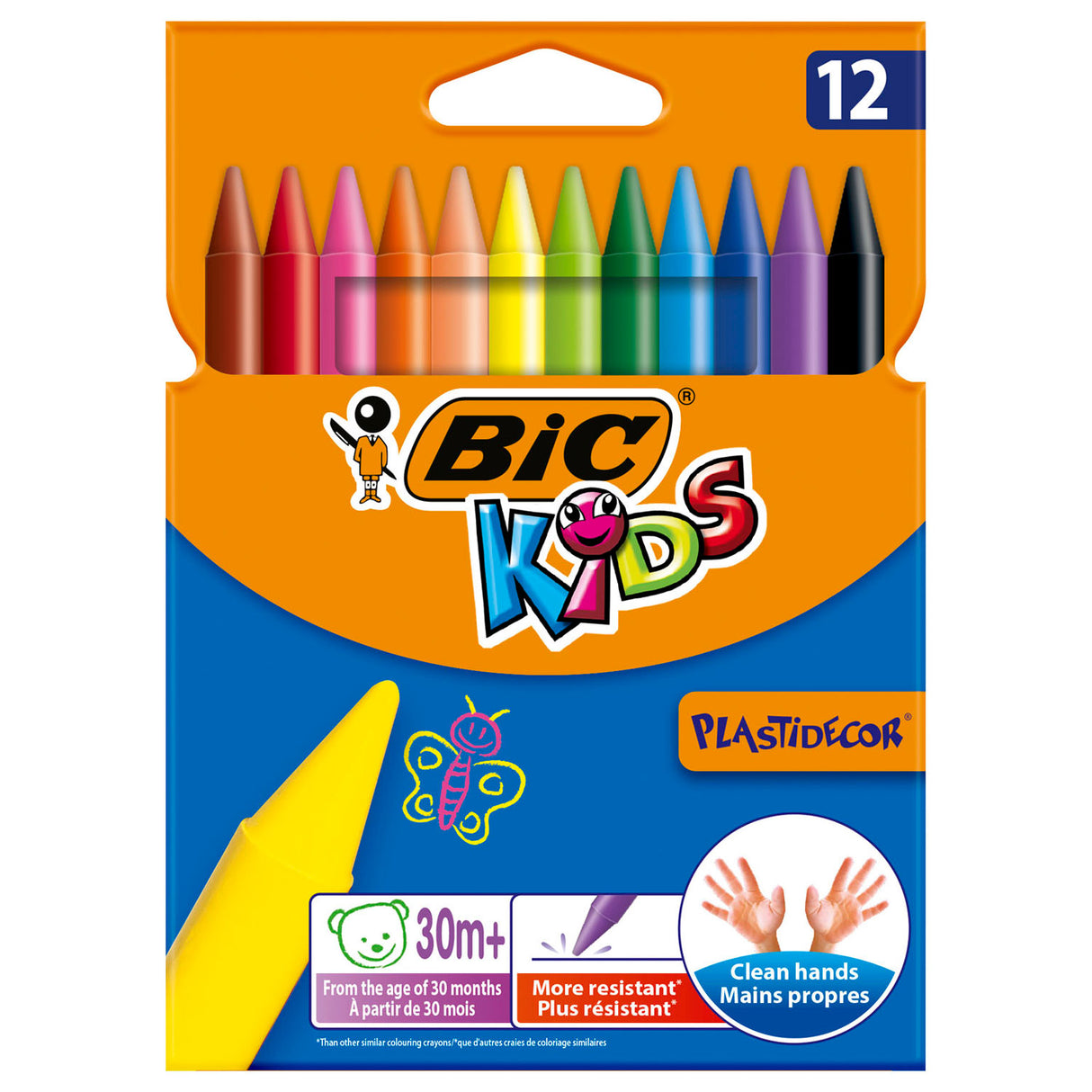 BIC Kids PlastideCor Color Chalk, 12st.