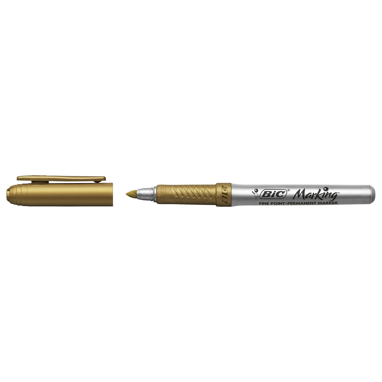 BIC Permanent Marker Gold und Silber