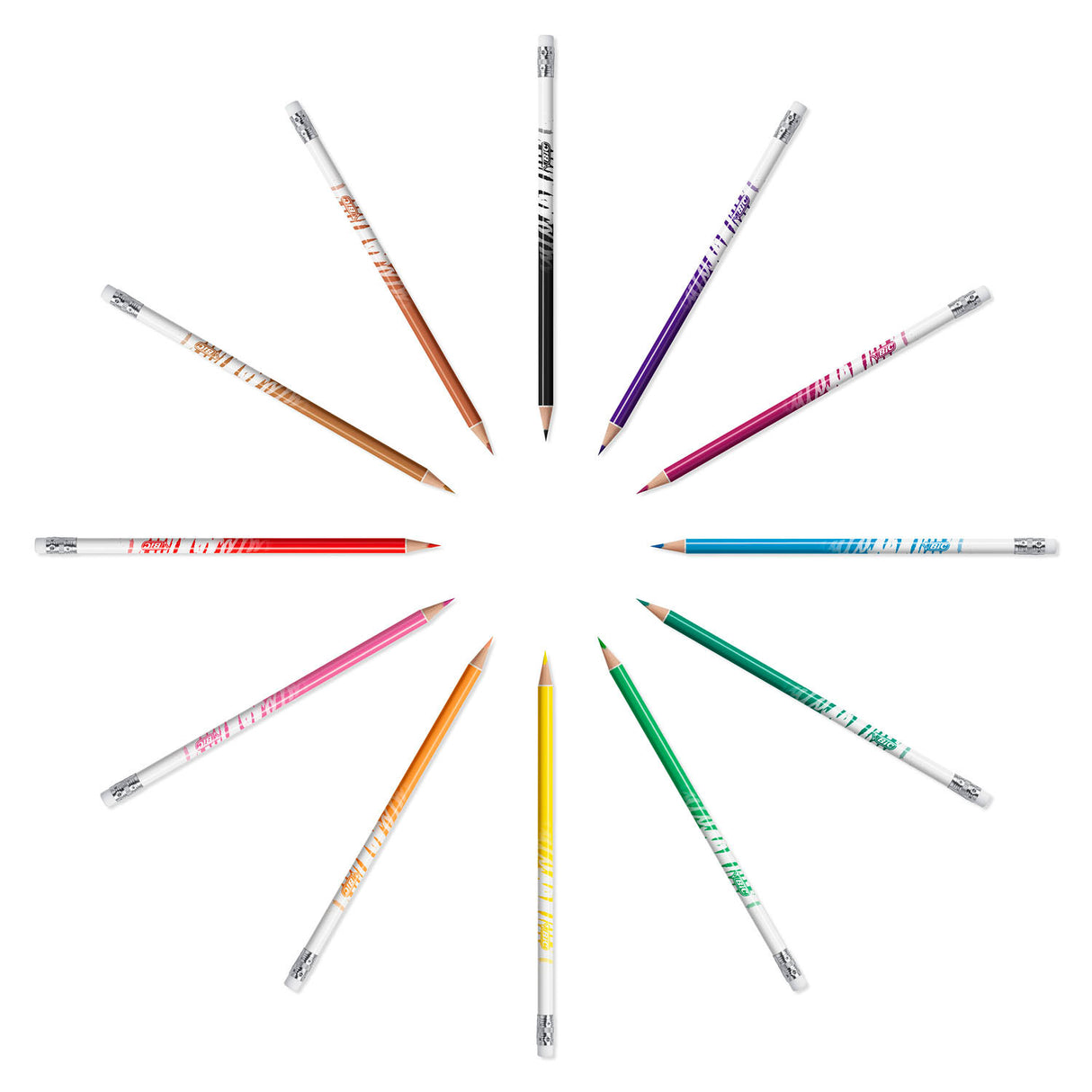 BIC Kids Evolution Exitable Colored Pencils, 12.