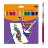 BIC Kids Evolution Crayons de couleur exhibitaires, 24SE.