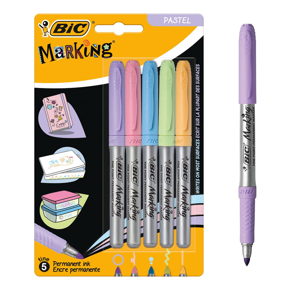 BIC Intensity Felt -tip Flovirani trajni pastel, 5st.