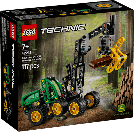 Lego® Technic John Deere 1470h Holzerntemaschine – funktionierende Klaue und Baumstamm – Modellbauspielzeug – 42218