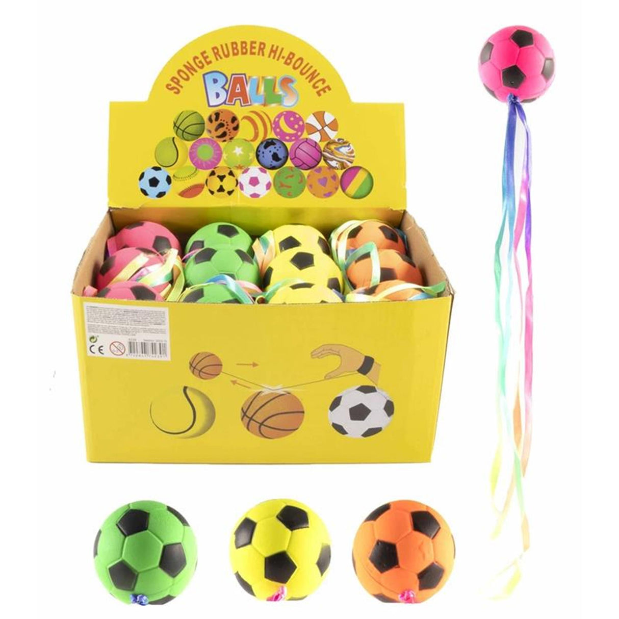 Jono Toys Gummiball ø6,3 cm mit Band