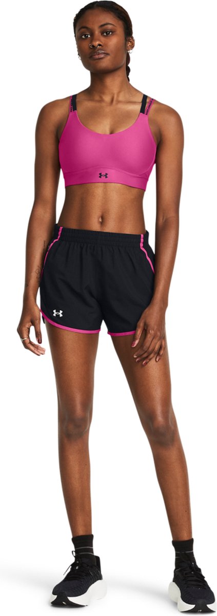 Under Armour ua Fly by 3'' Shorts-Blk Damen-Sporthose – Schwarz – reflektierend