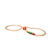 Holzeisenbahn-Set, 20-teilig.