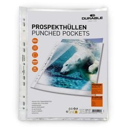 Geperforeerde showhoezen durable transparant 100 stuks