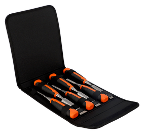 Bahco Profi-Meißel-Set in Leinentasche | 6 Teile - 424p-s6-pp