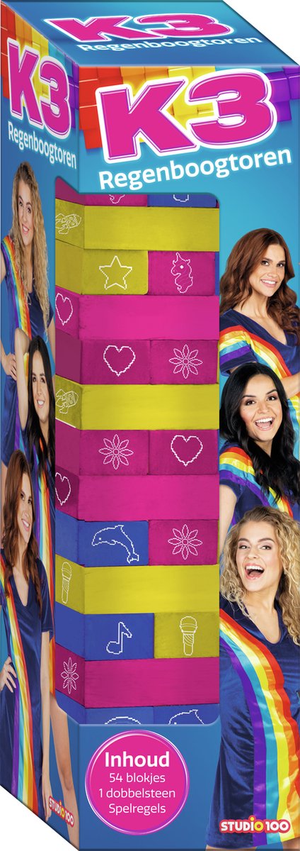 K3-Regenbogenturm-Stapel- und Balancespiel