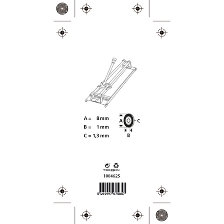 Mack 1004625 - vervangwiel tegelsnijder ø22mm | 3 stuks