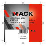 Mack 1013958 - jaloeziekoord nylon wit bobijn2mm 150m | 5 stuks