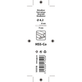 Mack 1018198 - metaalboor hss co5% din 338 ø 4,2 x 75 mm | 5 stuks