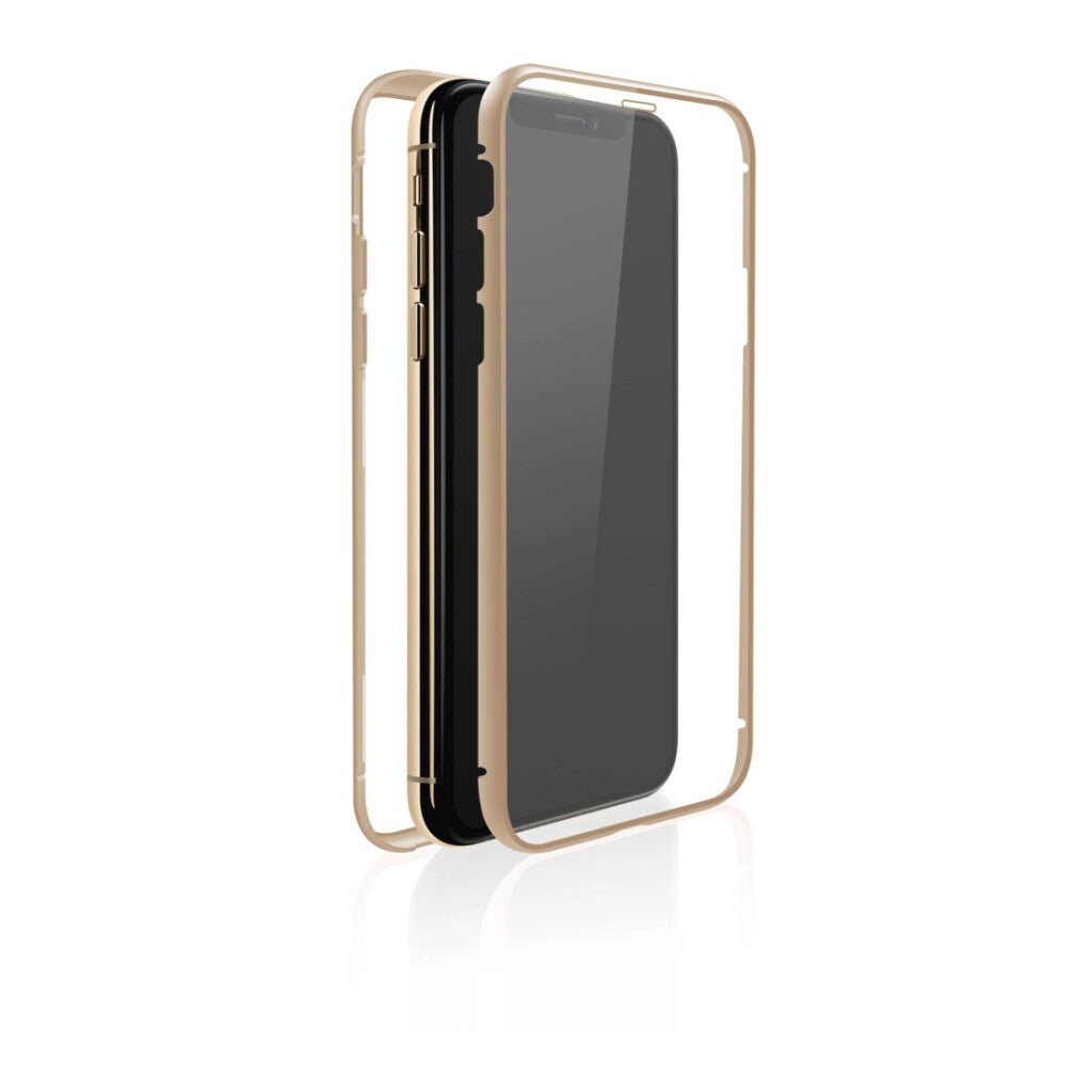 Bílé diamanty bílé diamanty pokrývají 360 ° skleněné iPhone 11 zlaté