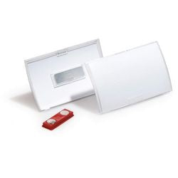 Merkloos sans marque durable naambord click fold met magneet, kunststof, 10 ve 90 x 54 mm