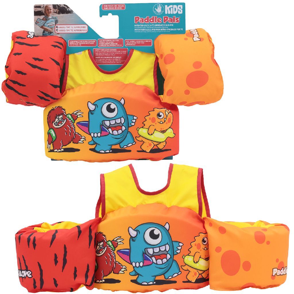 Paddelpal Swimming Vest Monsters, 3-6 år gamla