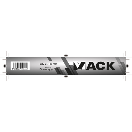 Mack 1017634 - mekaniekbout + moer staal verzinkt 1 st m12 x 100 mm | 10 stuks