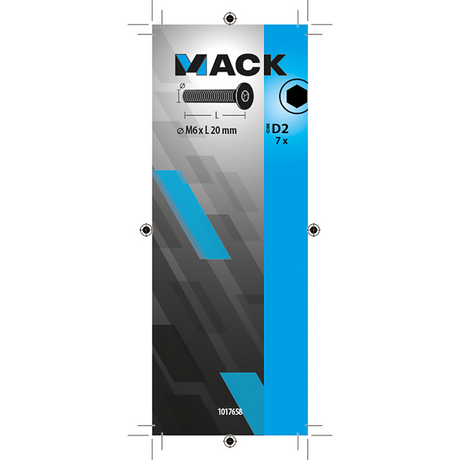 Mack 1017658 - binnenzeskant bout verz. kop verz. 7 st m6x20 | 10 stuks