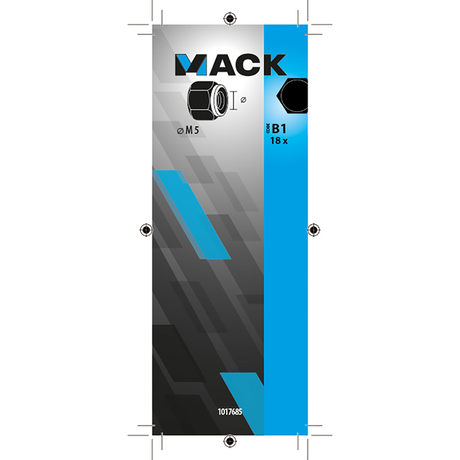 Mack 1017685 - zeskant borgmoer staal verzinkt 18 st m5 | 10 stuks