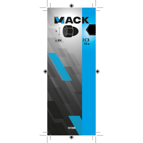 Mack 1017690 - zeskant dopmoer staal verzinkt10 st m4 | 10 stuks