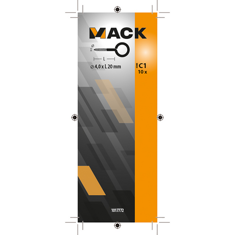 Mack 1017772 - schroefoog staal verzinkt 10st 4,0 x 20 mm | 10 stuks
