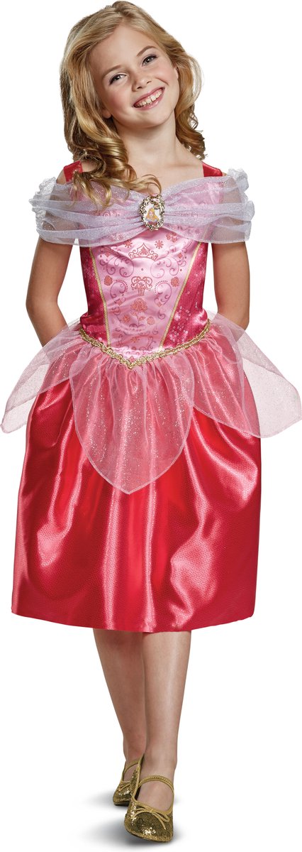 Disney-Prinzessin-Verkleidung – Dornröschen, Dornröschen-Klassiker, Größe XS (3–4 Jahre), Mädchen