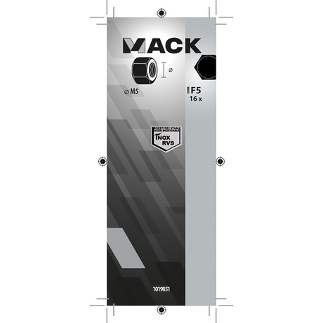 Mack 1019851 - zeskantmoer inox a2 16 st m5 | 10 stuks