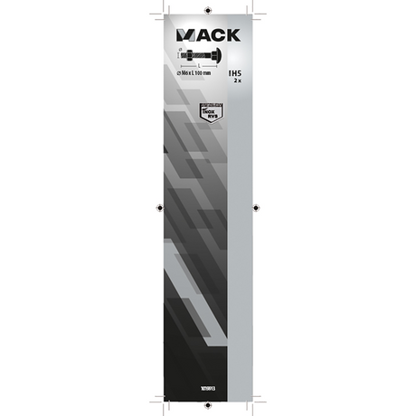 Mack 1019913 - houtbout + moer roestvrijstaal 2 st m6 x 100 mm | 5 stuks