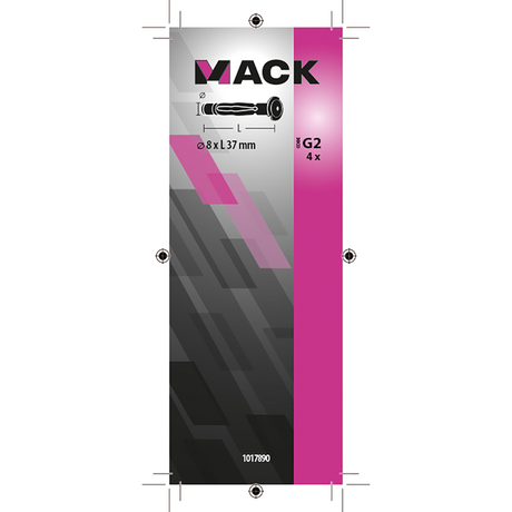 Mack 1017890 - metalen hollewandplug verzinkt4 st 8 x37 mm | 10 stuks
