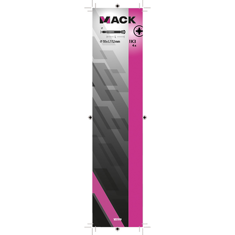 Mack 1017919 - metalen kozijnplug staal verzinkt 4 st 10 x 112 mm | 5 stuks