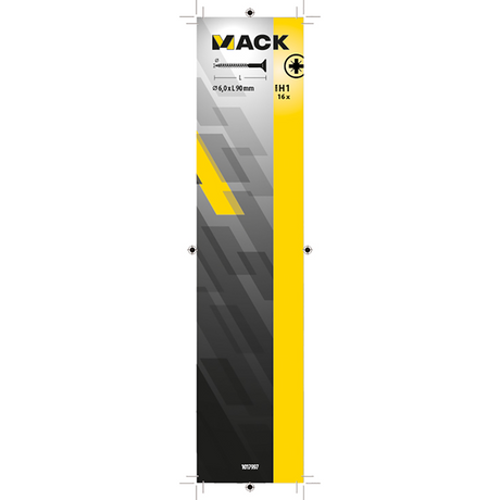 Mack 1017997 - spaanplaatschroef vz kop geelverz. 16st 6,0 x 90 mm | 5 stuks
