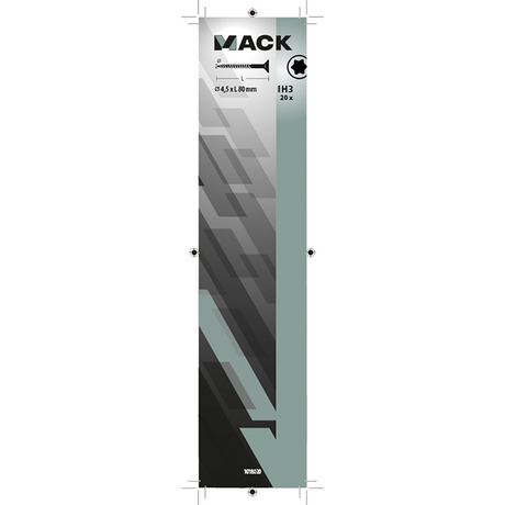 Mack 1018020 - spaanplschr.vzkop-zelfb. geelverz. 20 st 4,5 x 80 mm | 5 stuks